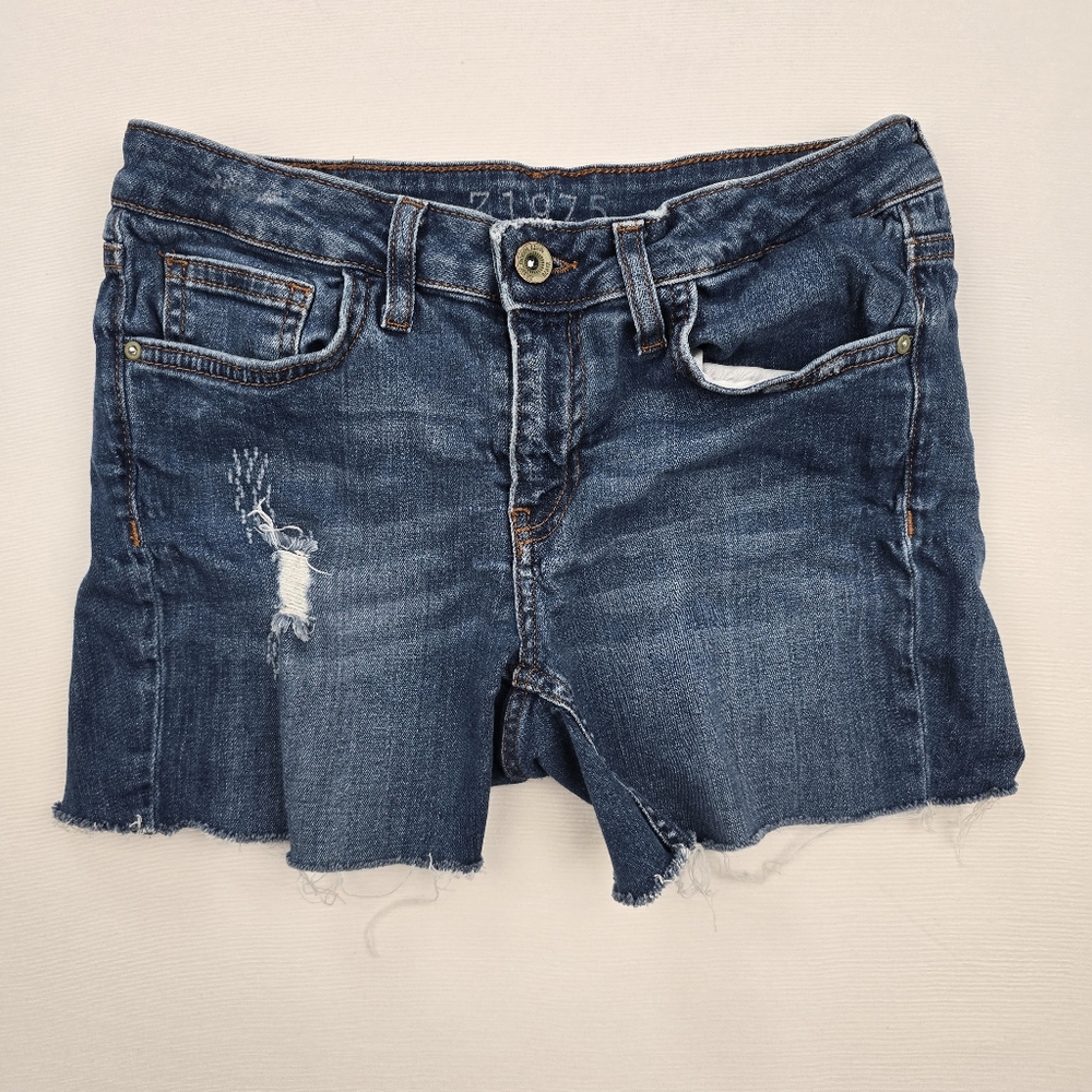 Zara Dark Blue Jean Shorts